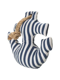 Objekt, Blau/Weiss -Teppiche Verkäufe Anchor Tuerstopper Weiss BlauWeiss 10x33x28 per2