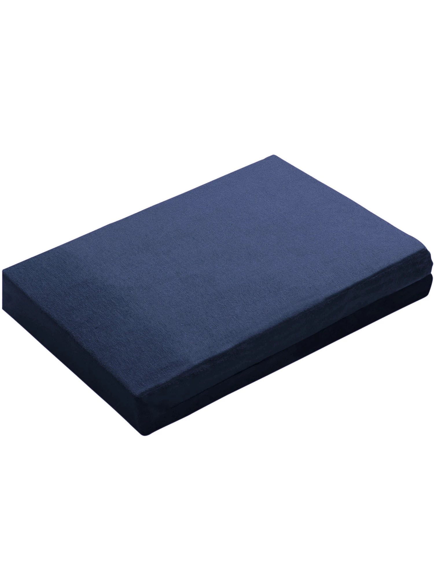 Flanell-Spannbetttuch, Dunkelblau 4 Flanell-Spannbetttuch, Dunkelblau – Bild 2