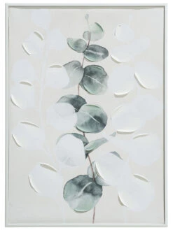 Leinwand-Druck-handbemalt, Hellgrün/Weiss -Teppiche Verkäufe Astala Druckgerahmt Gruen HellgruenWeiss 50x70 pla