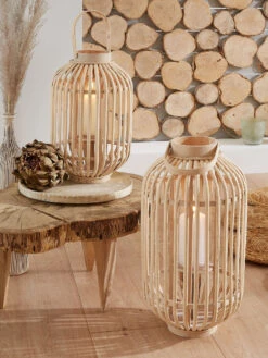 Laterne, Hellbeige -Teppiche Verkäufe BambuslichtBenny Laterne beige Hellbeige mil