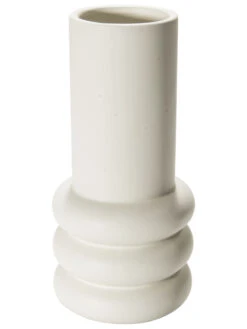 Vase, Creme -Teppiche Verkäufe Banda Vase Weiss Creme 13x13x27 per