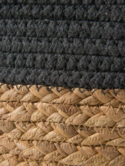 Korb, Anthrazit/Natur -Teppiche Verkäufe Bandra Korb Dunkelgrau AnthrazitNatur 30x30x26 lup3