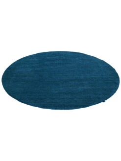 Woll-Teppich, Nachtblau -Teppiche Verkäufe Barwala Gabbehteppich blau Nachtblau 200rund fper