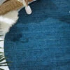 Woll-Teppich, Nachtblau -Teppiche Verkäufe Barwala Gabbehteppich blau Nachtblau 200rund mil
