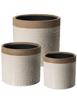 Pflanztopf, Creme -Teppiche Verkäufe Bengal Pflanztopf Hellbeige Creme div Set