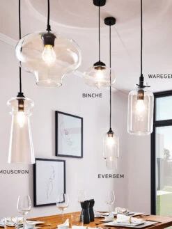 Hängeleuchte, Transparent -Teppiche Verkäufe BincheEvergemMouscronWaregem Pendelleuchten Transparent mil