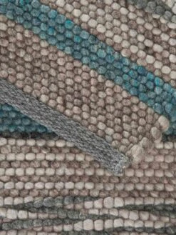 Woll-Teppich, Blue Stripes -Teppiche Verkäufe Bjerka HandwebTeppich Blau BlueStripes 170x240 wel