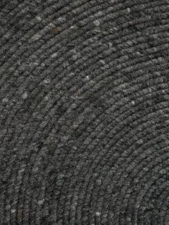 Woll-Teppich, Dark Grey -Teppiche Verkäufe Bjoerna HandwebTeppich Dunkelgrau DarkGrey 200rund lup