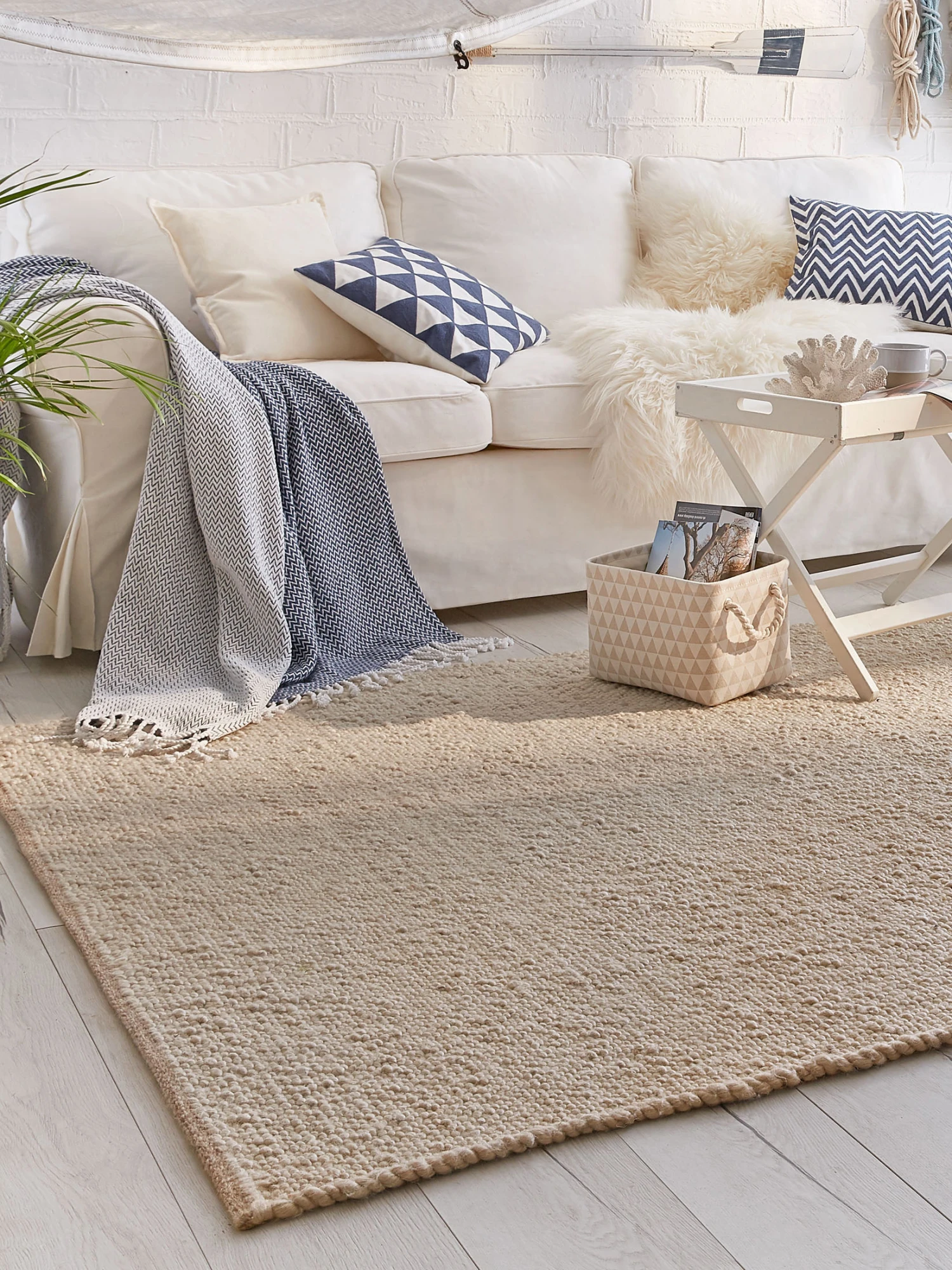 Handweb-Teppich, Beach 3 Handweb-Teppich, Beach