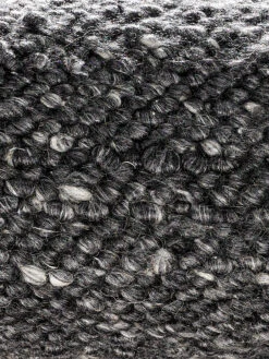 Woll-Teppich, Black -Teppiche Verkäufe Borgholm Handwebteppich schwarz black lup