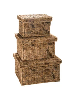 Box, Natur -Teppiche Verkäufe BoxTrunk Box Hellbraun Natur set Stapel