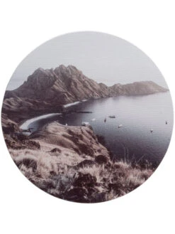 Leinwand Druck, Dunkelbeige -Teppiche Verkäufe Canvas3er Bild Natur Grau Dunkelbeige 40rund pla