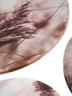 Leinwand Druck, Hellbraun -Teppiche Verkäufe Canvas3er Bild Pampas rosa Multicolor 40rund lup