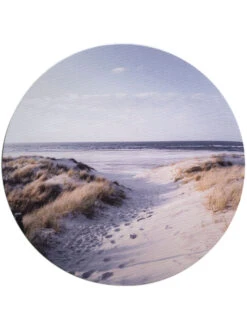 Leinwand Druck, Hellblau -Teppiche Verkäufe Canvas3er Bild Strand Blau Hellblau 40rund pla