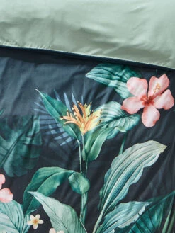 Renforcé-Bettwäsche, Dunkelgrün -Teppiche Verkäufe Cariba Bettwaesche Gruen Dunkelgruen 135x200 lup