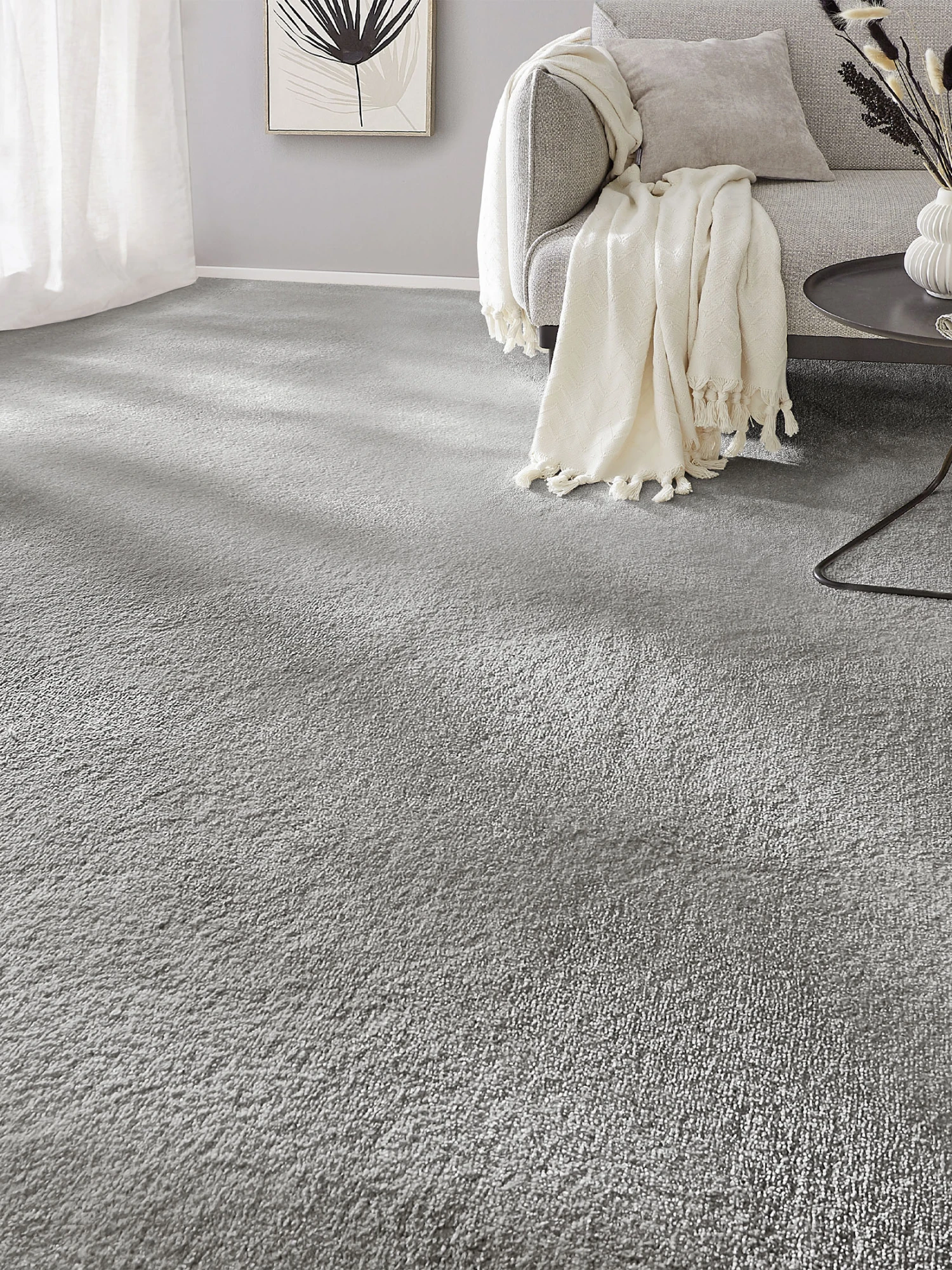 Velours-Teppichboden, Stone 96 3 Velours-Teppichboden, Stone 96