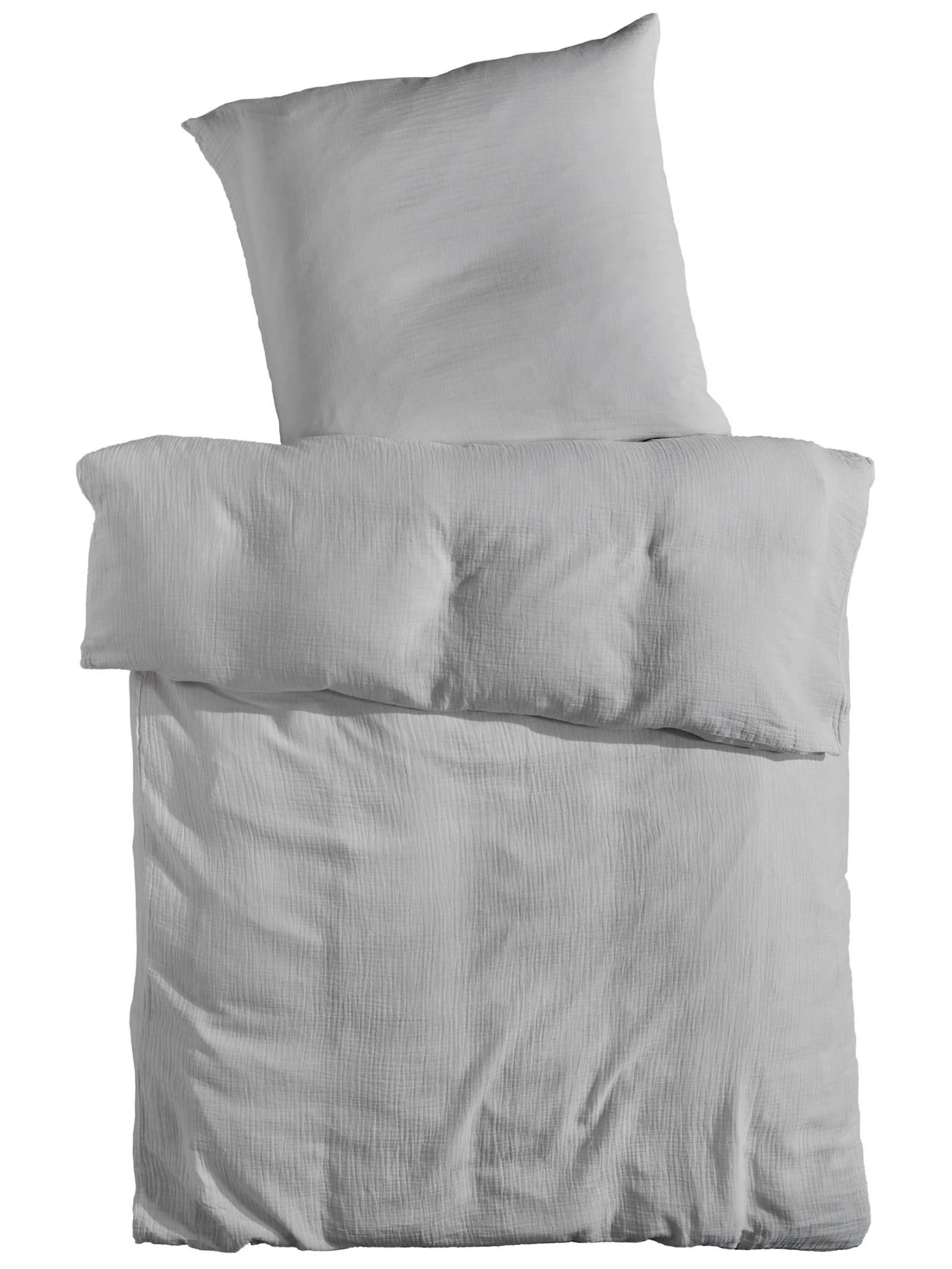 Musselin-Bettwäsche, Graphit 4 Musselin-Bettwäsche, Graphit – Bild 2