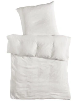 Musselin-Bettwäsche, Creme -Teppiche Verkäufe Cloudy Bettwaesche Weiss Creme 135x200 pla2