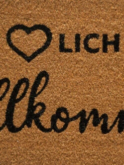 Fußmatte, Herzlich Willkommen -Teppiche Verkäufe Cochin Fussmatte Braun HerzlichWillkommen 45x75 lup