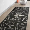 Küchenläufer, Black/White -Teppiche Verkäufe Cuisine FlachgewebeTeppich Schwarz BlackWhite 80x200 mil