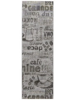 Küchenläufer, Latte Macchiato 6 Küchenläufer, Latte Macchiato -Teppiche Verkäufe Cuisine Flachgewebeteppich grau 60x180 pla
