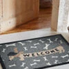 Sauberlaufmatte, Dachshund Welcome -Teppiche Verkäufe Door Sauberlaufmatte braun grau Dachshund 50x70 mil
