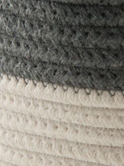 Korb, Grau/Weiss -Teppiche Verkäufe DoubleBag Korb GrauWeiss 35x35x26 lup2