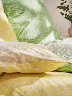 Satin-Bettwäsche, Gelb -Teppiche Verkäufe Elanora Bettwaesche Gruen Gelb 135x200 spar