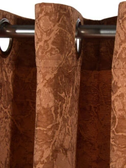 Ösenschal, Cognac -Teppiche Verkäufe Eleonore Gardine Oesenschal Braun Cognac 140x245 lup1