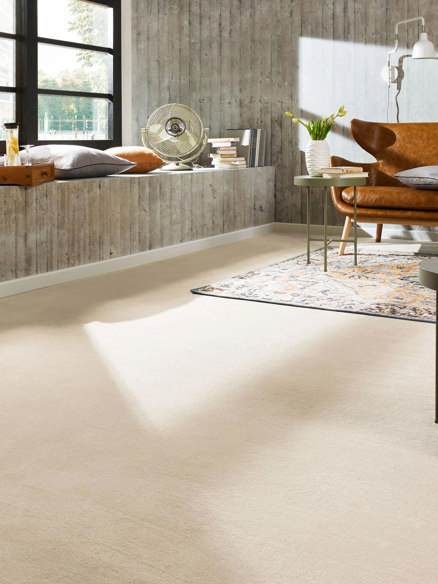 Velours-Teppichboden, Creme 33 3 Velours-Teppichboden, Creme 33