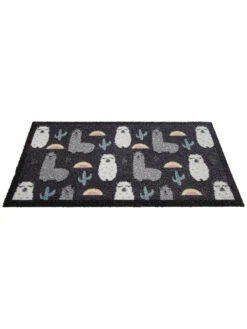 Fußmatte, Lama All Over 8 Fußmatte, Lama All Over -Teppiche Verkäufe Fashion Fussmatte grau LamaAllOver 50x80 fper