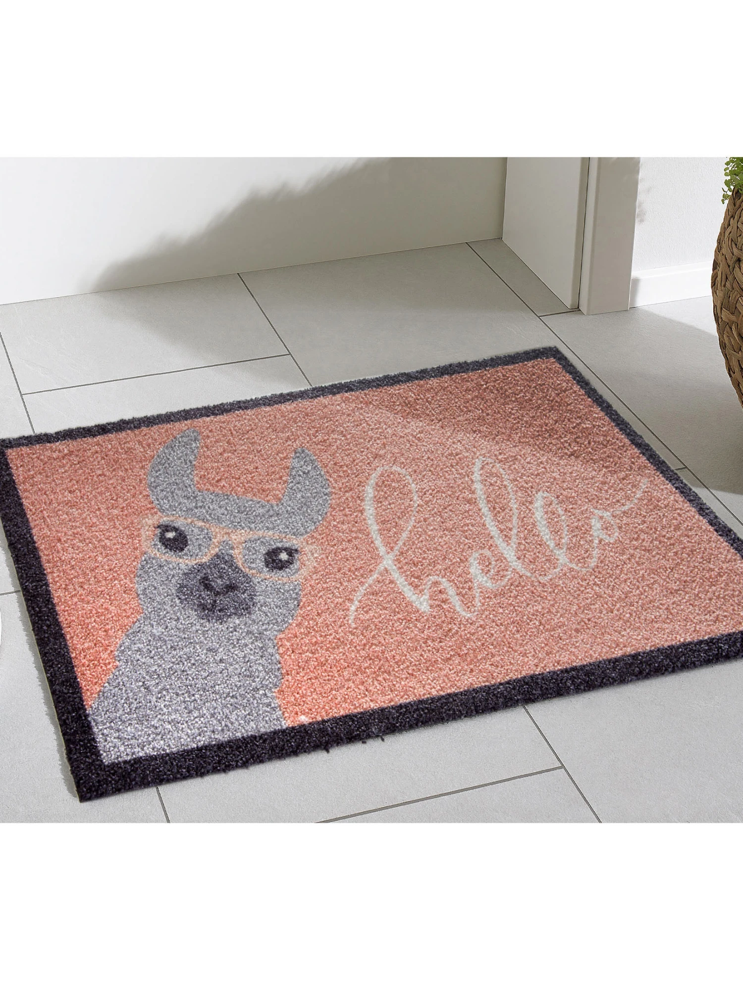 Fußmatte, Hello Lama 3 Fußmatte, Hello Lama