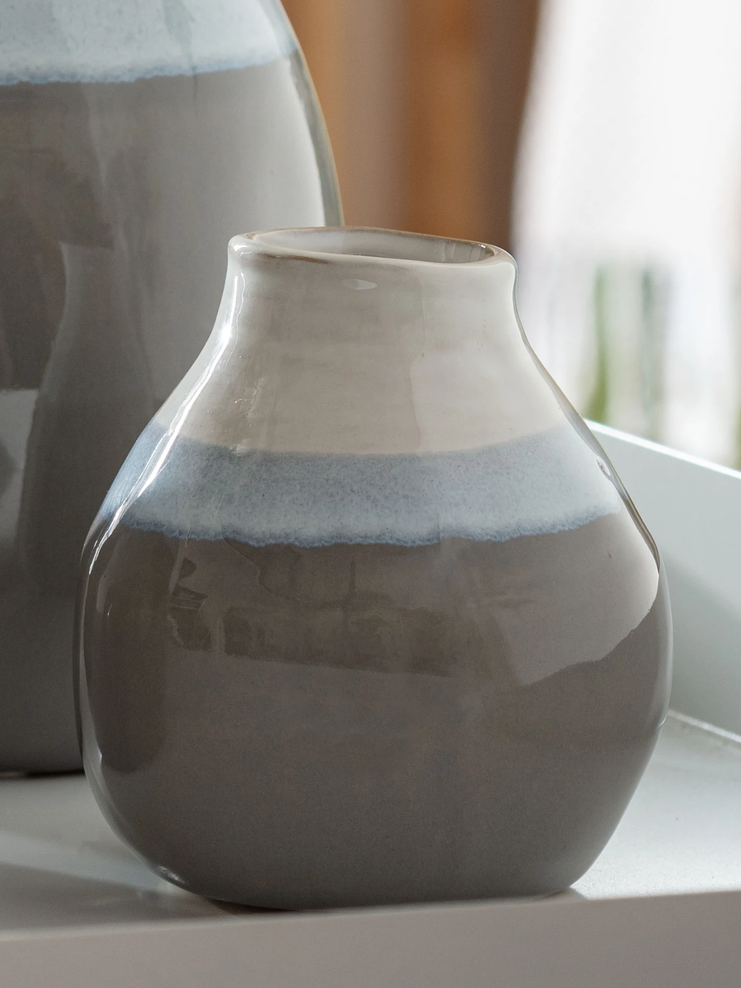 Vase, Graubeige 4 Vase, Graubeige – Bild 2