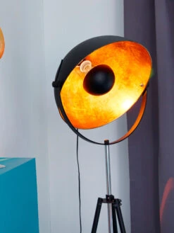 Standleuchte, Schwarz/Gold -Teppiche Verkäufe Flash Standleuchte Lampe Schwarz SchwarzGold 55x170 mil2