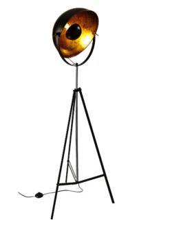 Standleuchte, Schwarz/Gold -Teppiche Verkäufe Flash Standleuchte Lampe Schwarz SchwarzGold 55x170 per