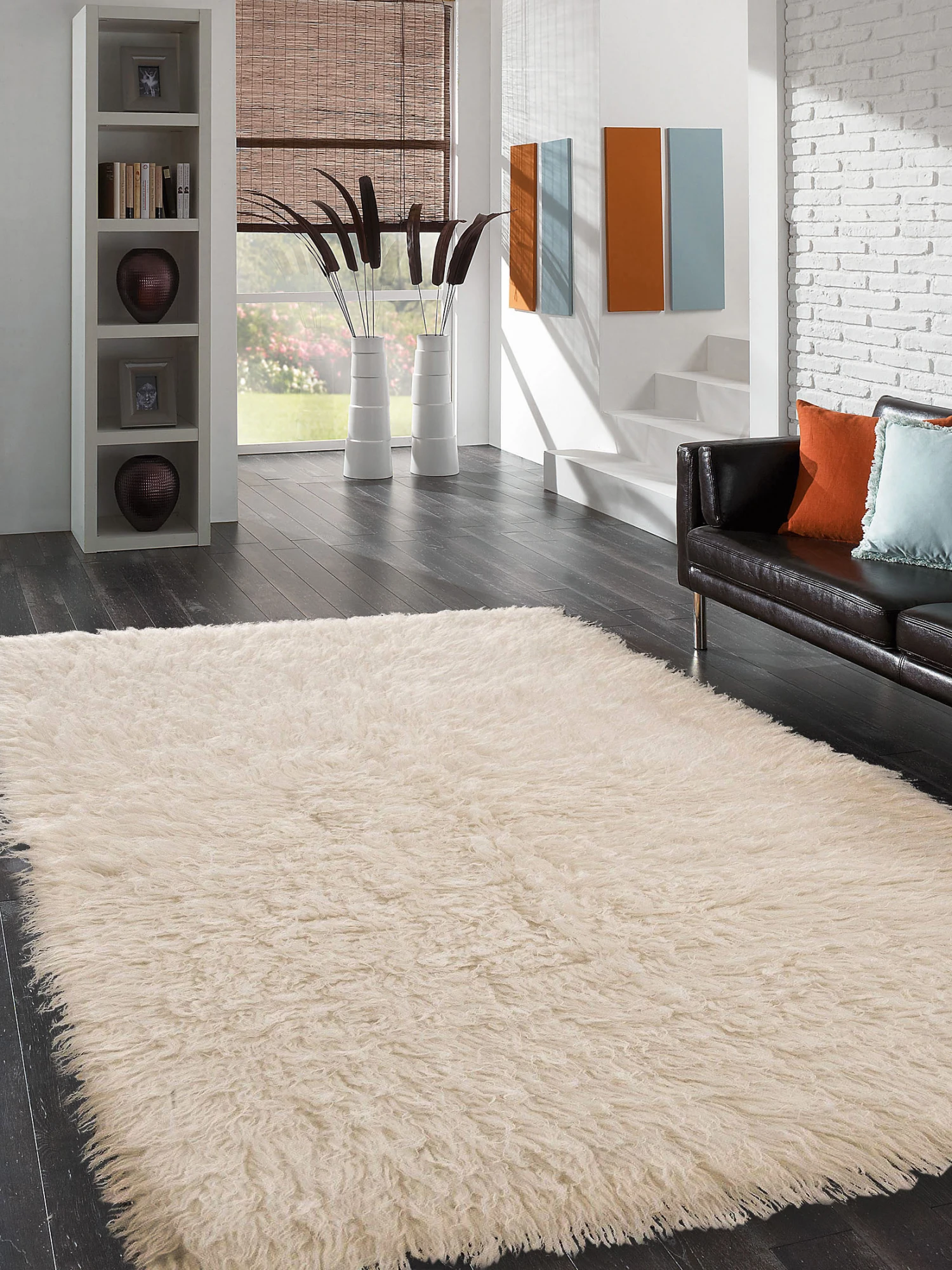 Flokati, Weiss 3 Flokati, Weiss