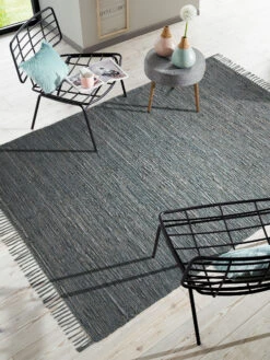 Baumwoll-Teppich, Anthrazit