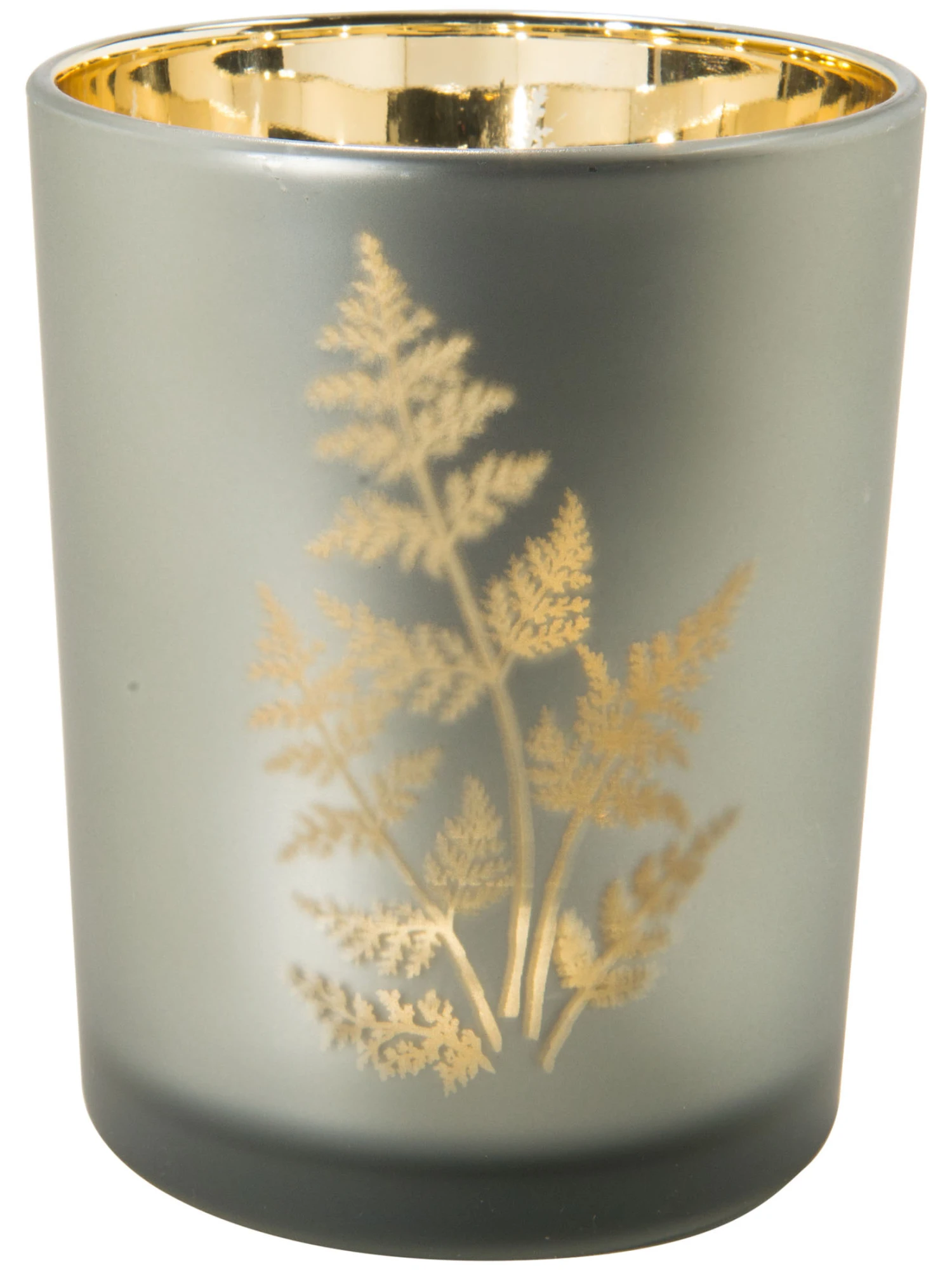 Teelichthalter, Dunkelgrün/Gold 3 Teelichthalter, Dunkelgrün/Gold