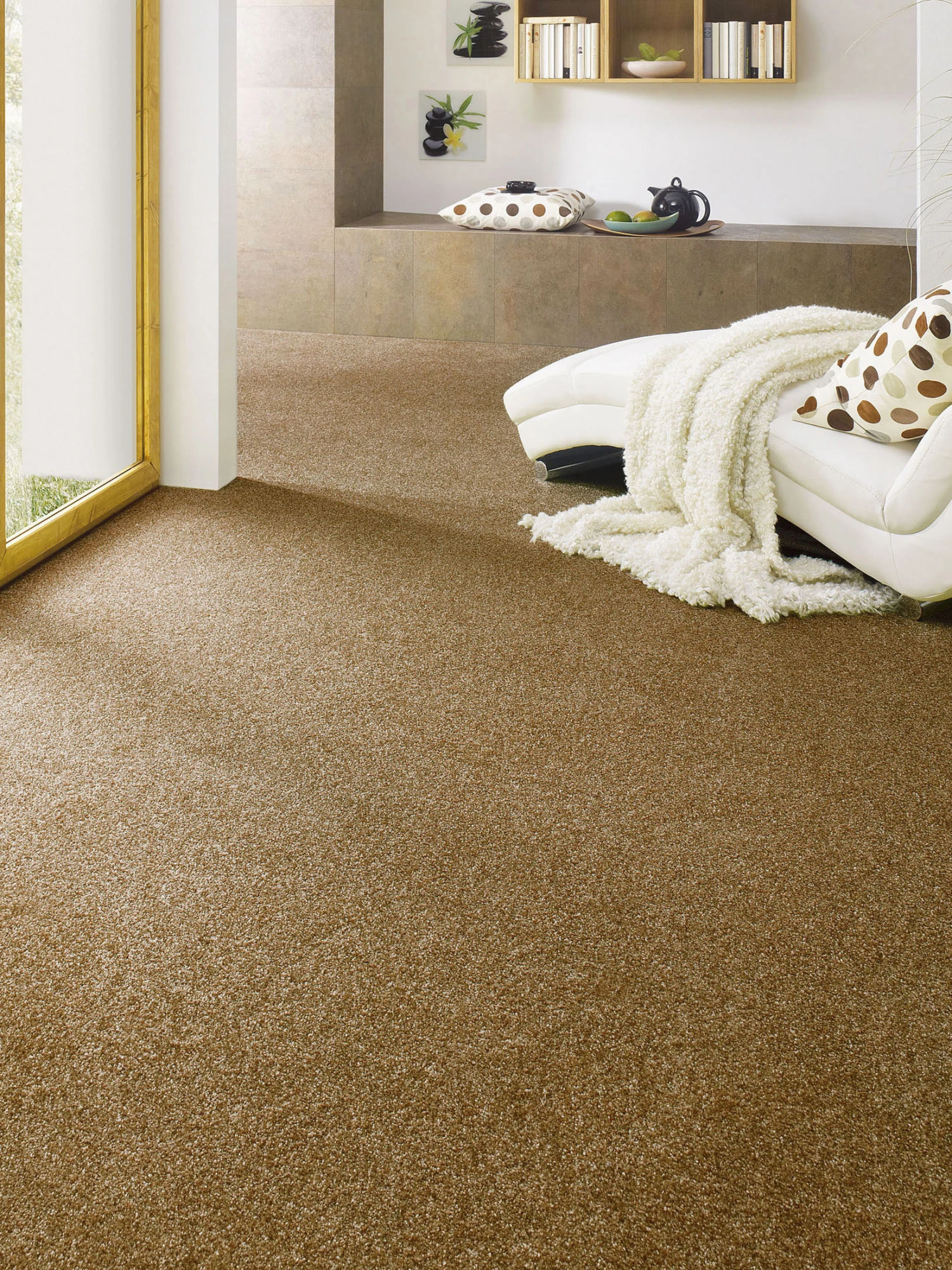 Velours-Teppichboden, Ivory 3 Velours-Teppichboden, Ivory