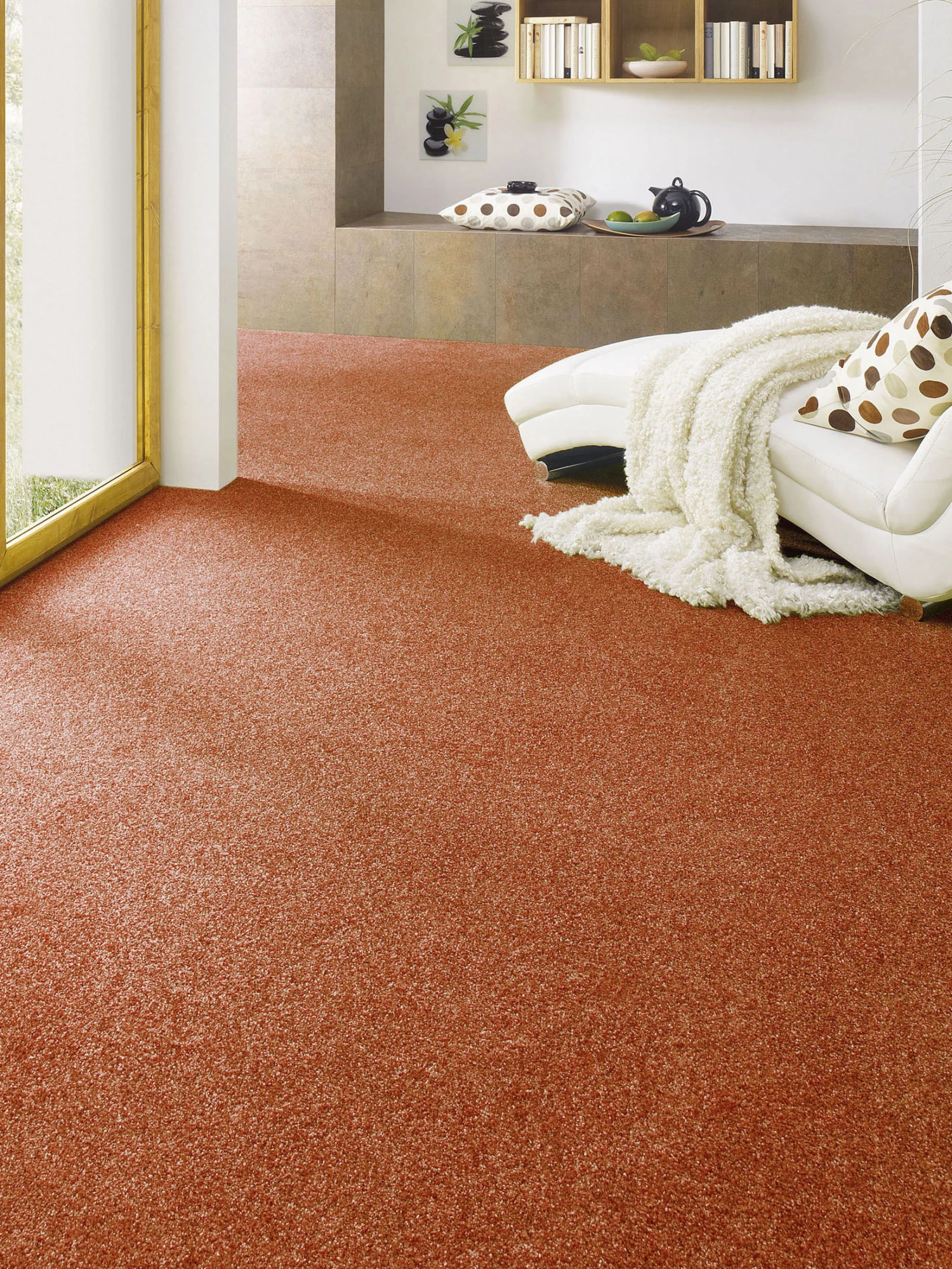 Velours-Teppichboden, Peach 3 Velours-Teppichboden, Peach