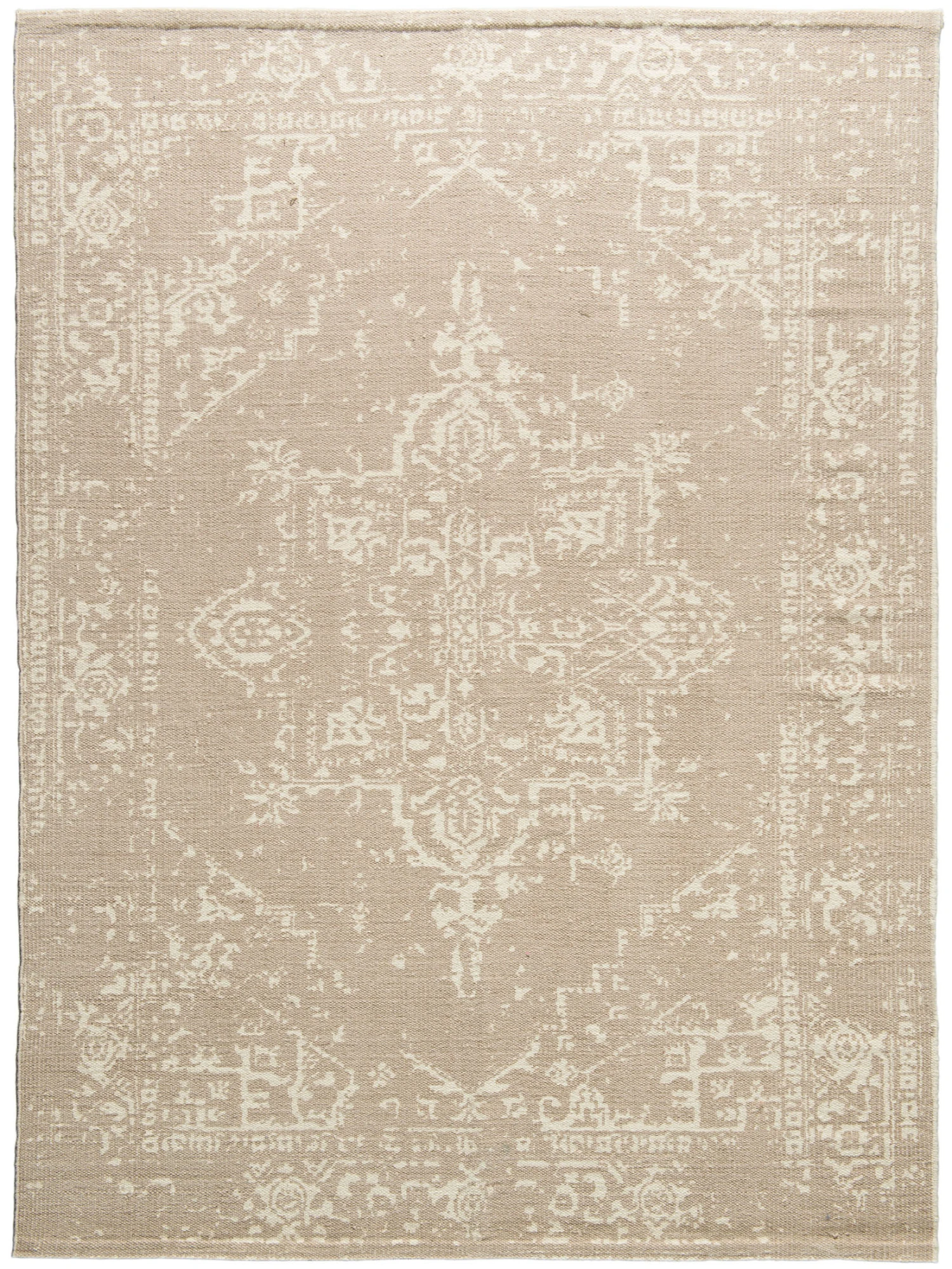 Baumwoll-Teppich, Vintage Beige 5 Baumwoll-Teppich, Vintage Beige – Bild 3