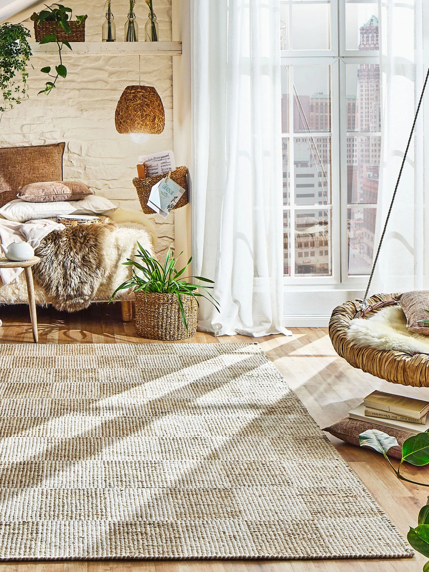 Flachgewebe-Teppich, Natural 3 Flachgewebe-Teppich, Natural