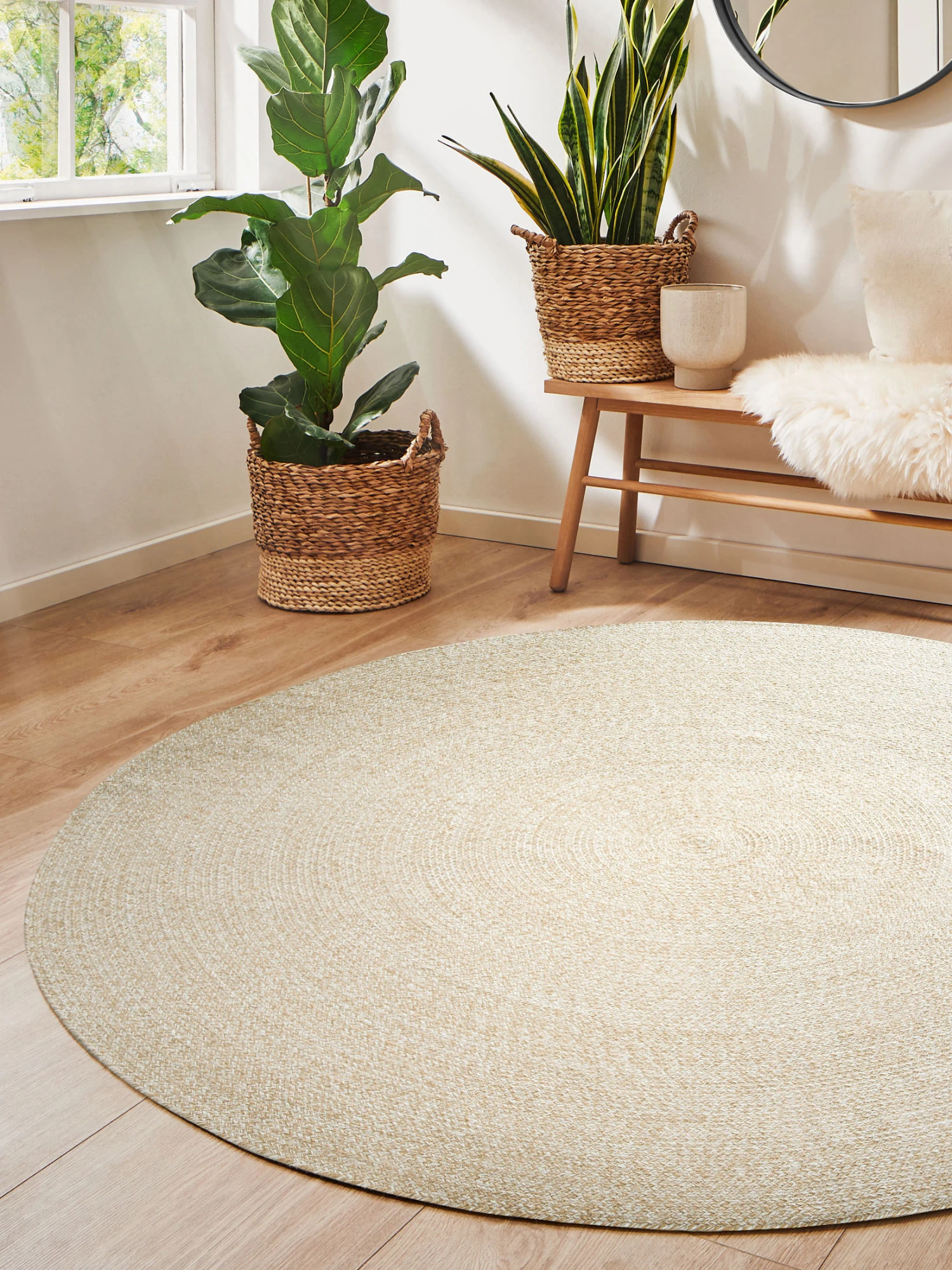 Flachgewebe-Teppich, Sand 3 Flachgewebe-Teppich, Sand