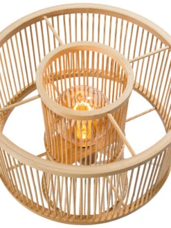 Tischleuchte, Bambus -Teppiche Verkäufe Kadoma Tischleuchte Beige Bambus 30x30x30 lup1