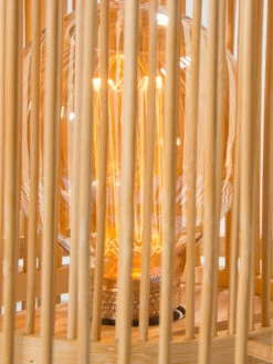 Tischleuchte, Bambus -Teppiche Verkäufe Kadoma Tischleuchte Beige Bambus 30x30x30 lup2