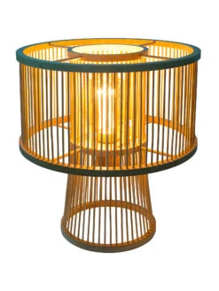 Tischleuchte, Bambus -Teppiche Verkäufe Kadoma Tischleuchte Beige Bambus 30x30x30 per1