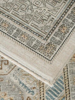 Vintage-Teppich, Blau/Gold -Teppiche Verkäufe Kayseri VintageTeppich Gold BlauGold 200x290 wel