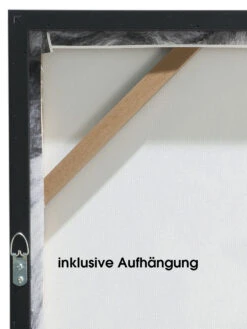 Leinwand-Druck-gerahmt, Schwarz/Grau -Teppiche Verkäufe KingLeo Druckgerahmt Grau SchwarzGrau 50x70 ruk