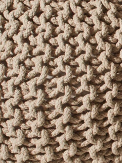Strick-Pouf, Beige -Teppiche Verkäufe Kiruna Sitzpouf beige lup