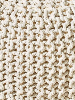 Strick-Pouf, Creme -Teppiche Verkäufe Kiruna Sitzpouf creme lup